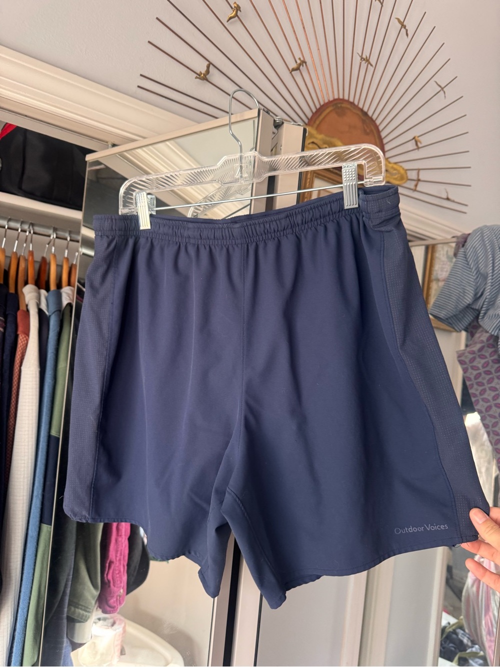 Outdoor Voices Navy Blue Men's Athletic Shorts